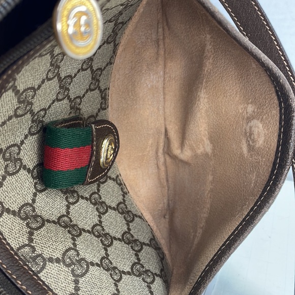 Authentic GUCCI vintage Sherry line coated canvas Crossbody bag w/ COA - Picture 12 of 13